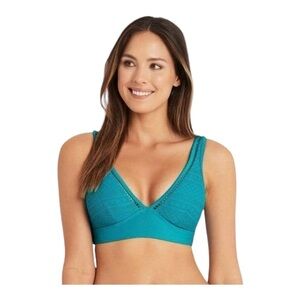 Sea Level Amazing Lace Long Line Tri Swim Bra in Seafoam NWT